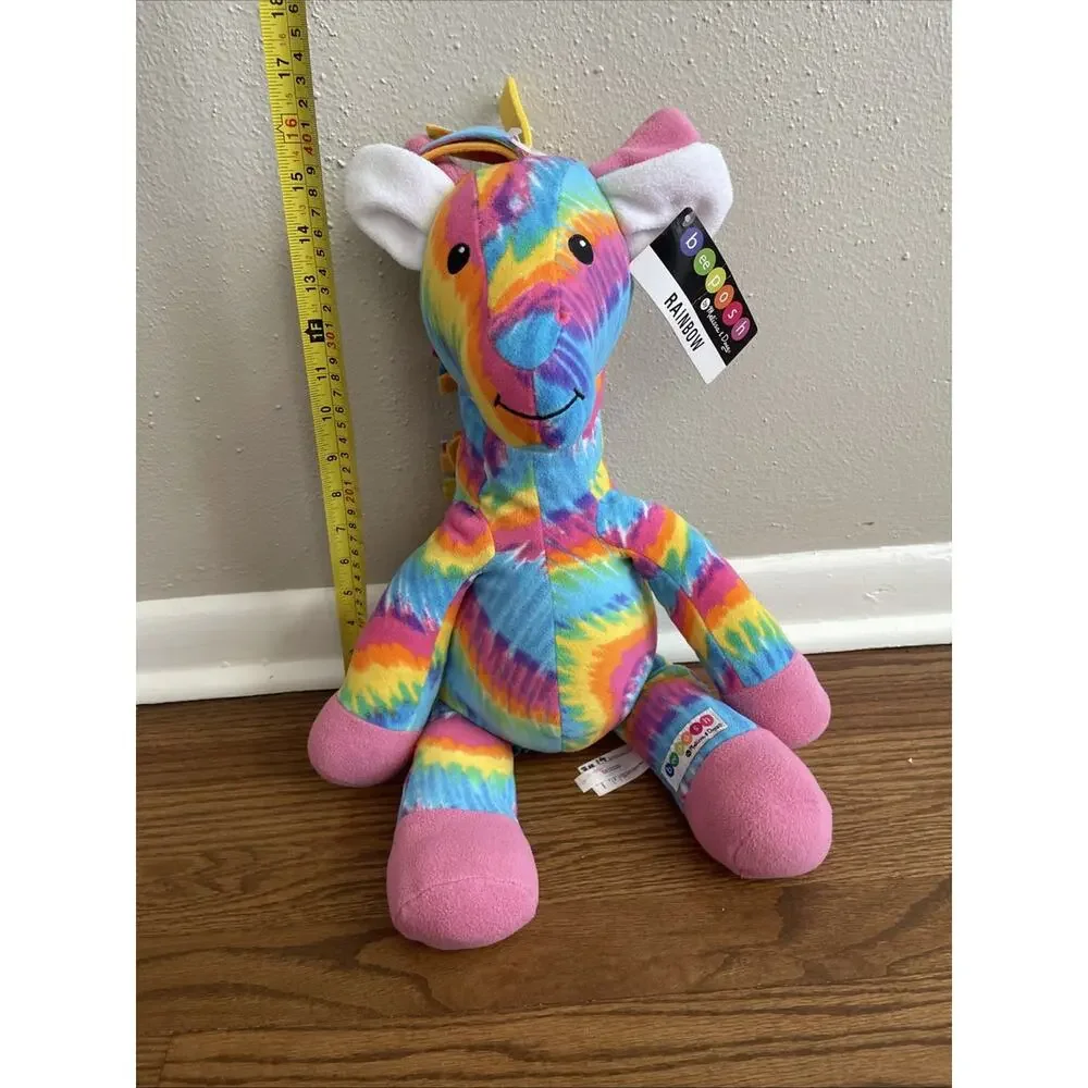 Melissa & Doug Beeposh Rainbow Giraffe Plush Tie-Dye Large W Tags 21”